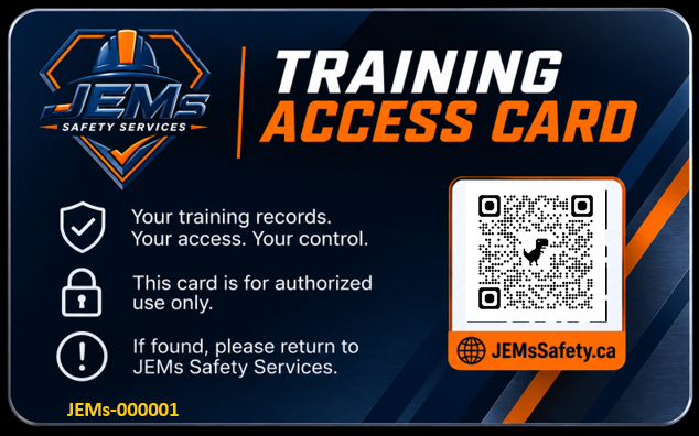 JEMs Training Access Card—display example